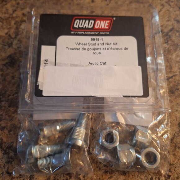 Quad One 9519 Arctic Cat Wheel Stud Nut Kit Replacement Parts ATV Set - Picture 1 of 4